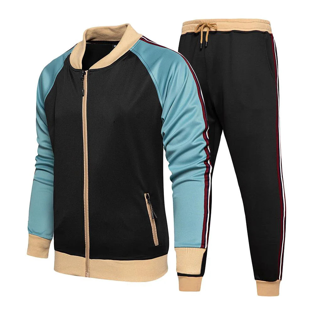 Custom Men's Tracksuits Two Piece Set Tracksuit Football Sportswear Polyester image 2