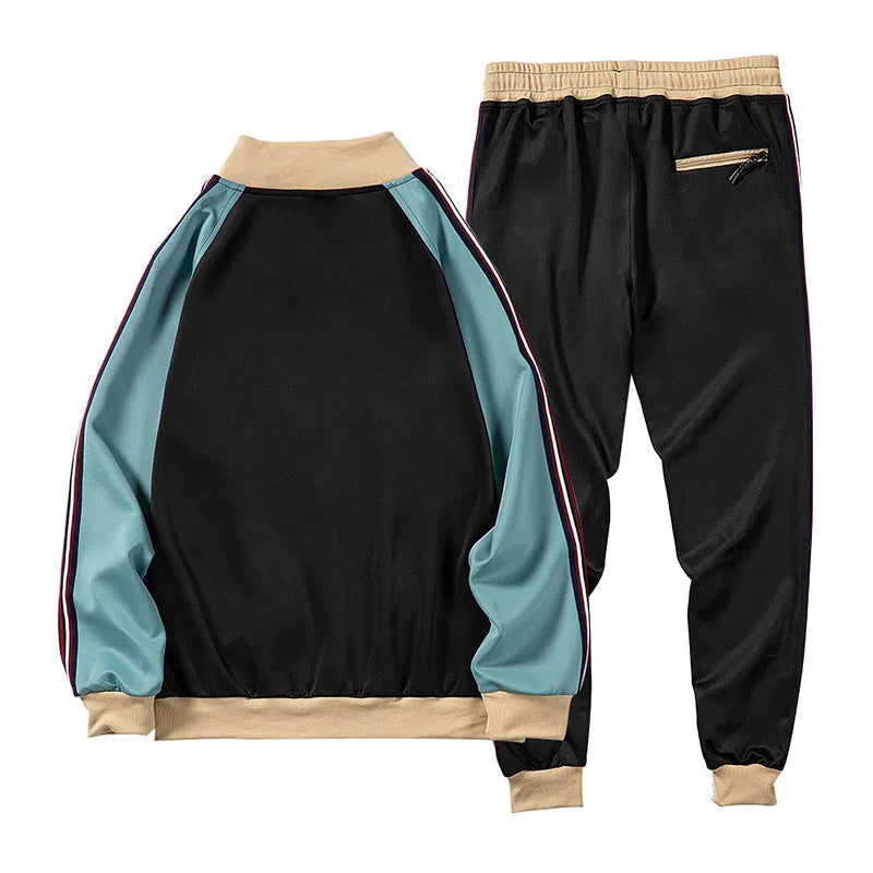 Custom Men's Tracksuits Two Piece Set Tracksuit Football Sportswear Polyester image 3