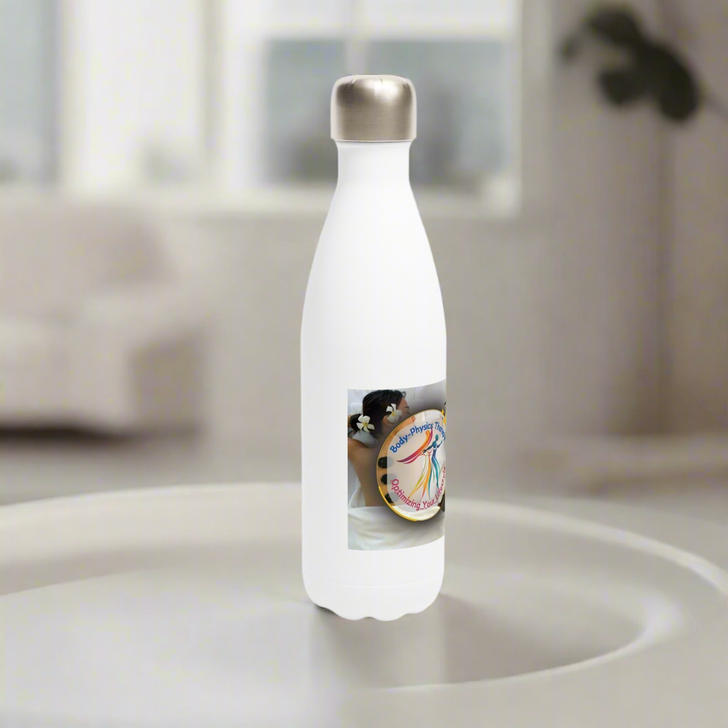 White 17oz Stainless Steel Water Bottle